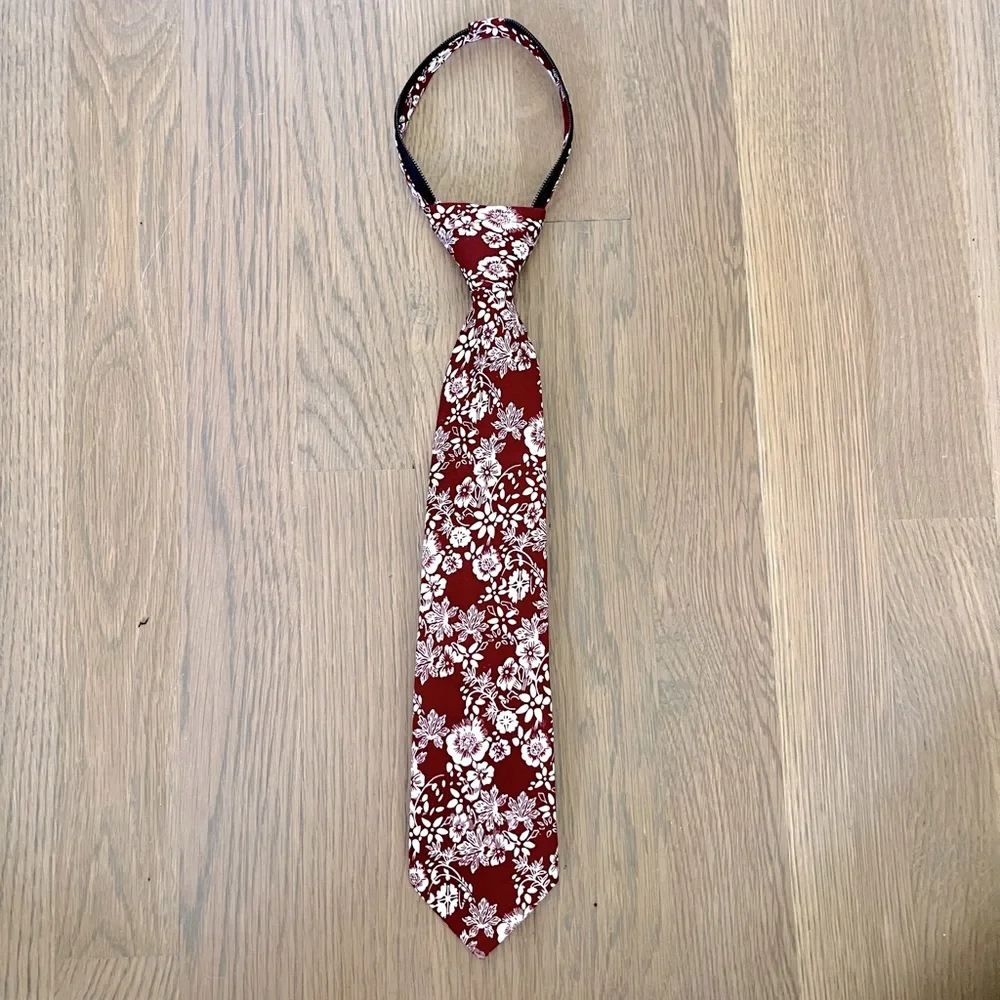 Jonathan David Floral Print Zipper Tie